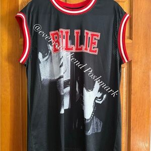 Billie Eilish Black and Red Jersey